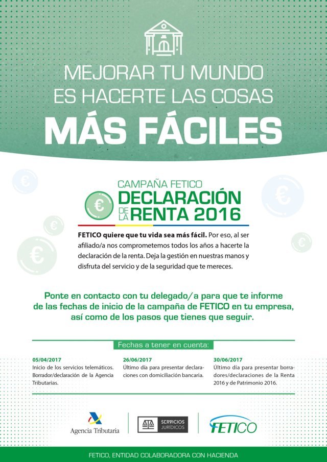 cartel renta 2016 FETICO