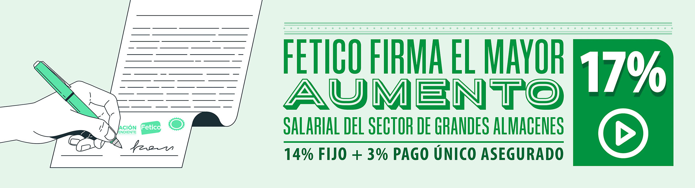 Fetico firma el mayor aumento salarial del sector de grandes almacenes
