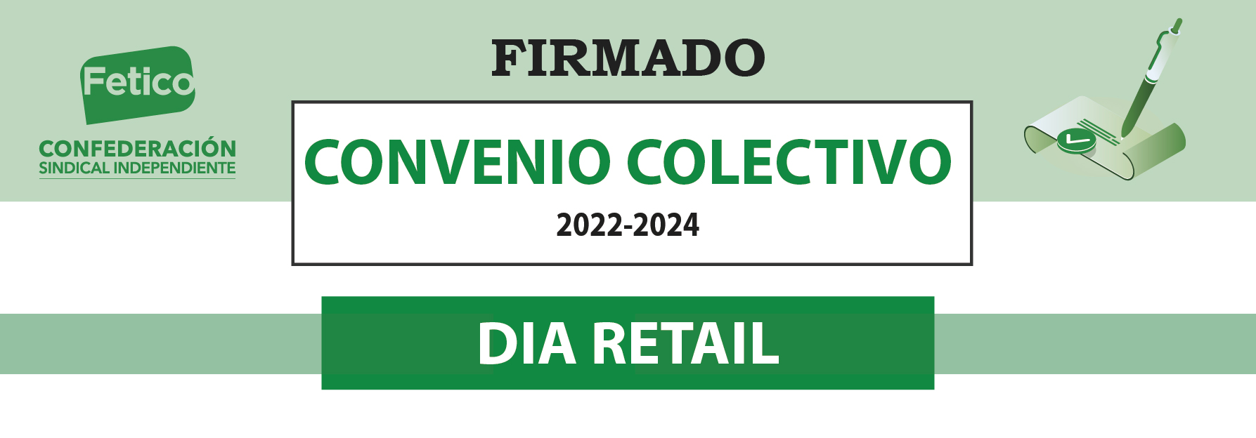 Firmado el nuevo Convenio Colectivo en DIA Retail 2022-2024 